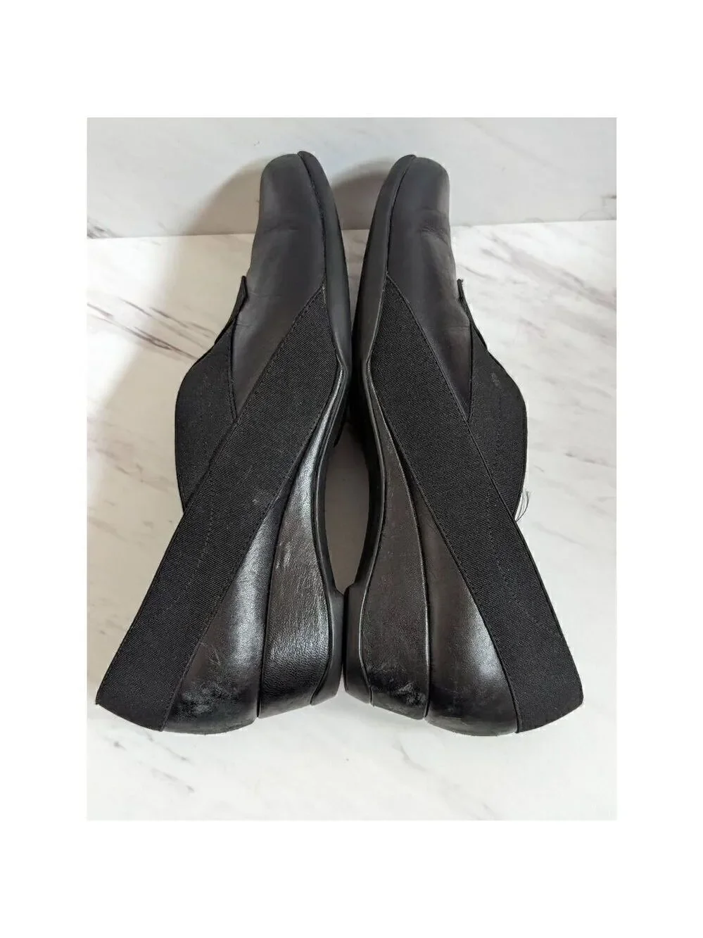 Clark's Women's Black Leather Artisan Slip On Walking Comfort Shoe Size 8M